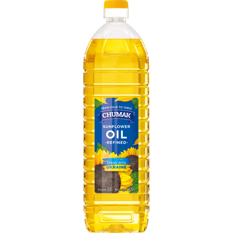 Rafinuotas aliejus  Chumak  saulėgrąžų 1l