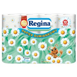 Tualetinis popierius Regina ramunėlė 12vnt., 3 sluoksnių