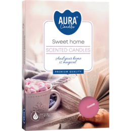 Plauk.žvakutės 6vnt Sweet home