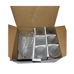 Stiklo ąsotis+6 stiklinės...