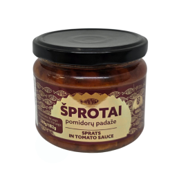 Šprotai pomidorų padaže...