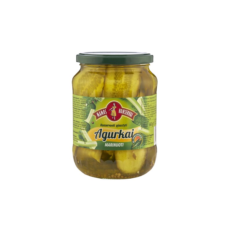 Konservuoti pjaustyti, marinuoti agurkai  Mamos konservai , 660g/330g