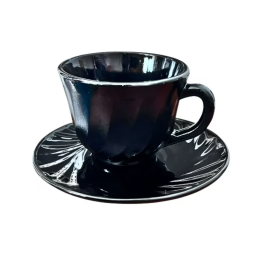 Stiklo puodelis+lėkštutė...