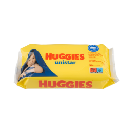 Drėgnos servetėlės vaikams Huggies  Unistar 56vnt