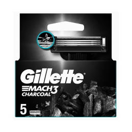 Skutimosi galvutės  Gillette Mach 3 Charcoal  5vnt