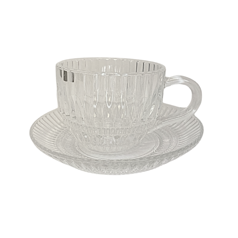 Stiklo puodelių komplektas 6asmenims CF9003