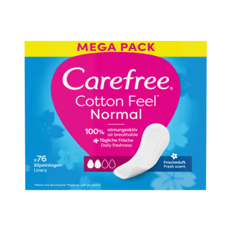 Higieniniai įklotai  Carefree  Cotton Fresh 76vnt