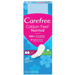 Įklotai  Carefree  Cotton feel Normal, alavijų kvapo, 20vnt.