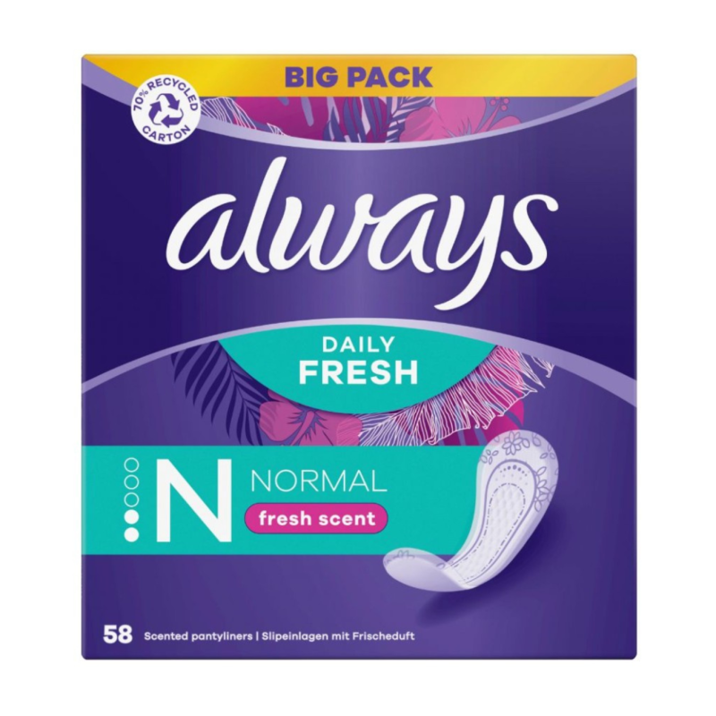 Higieniniai įklotai  Always  Normal Fresh Scent 58vnt