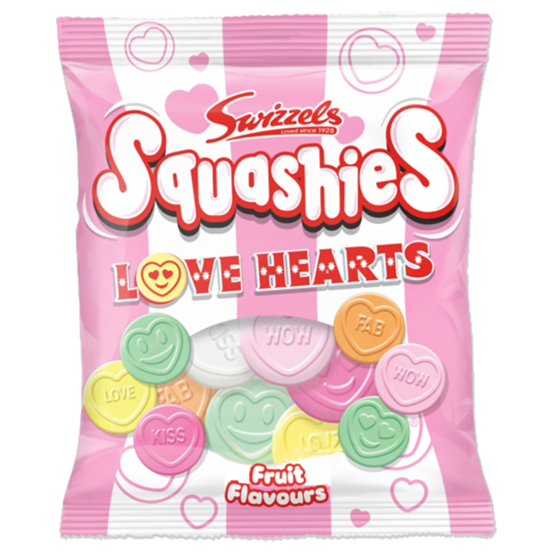 Guminukai  Squashies Love Hearts  120g Mix fruit