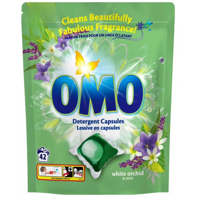 Skalbimo kapsulės  OMO   white orchid 42vnt