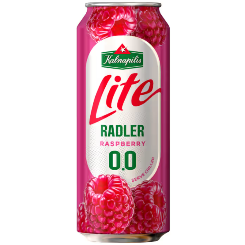 Nealkoholinis alaus kokteilis  Lite Radler , aviečių 0,5l  0.0% dep
