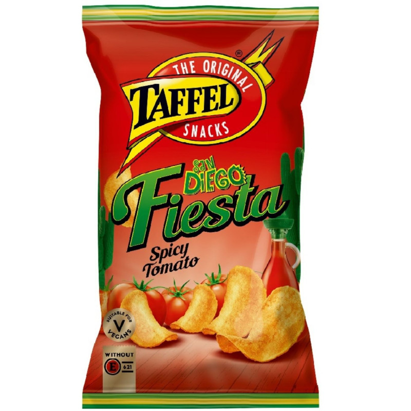 Traškučiai TAFFEL San Diego aštrių pomidorų skonio, 180g