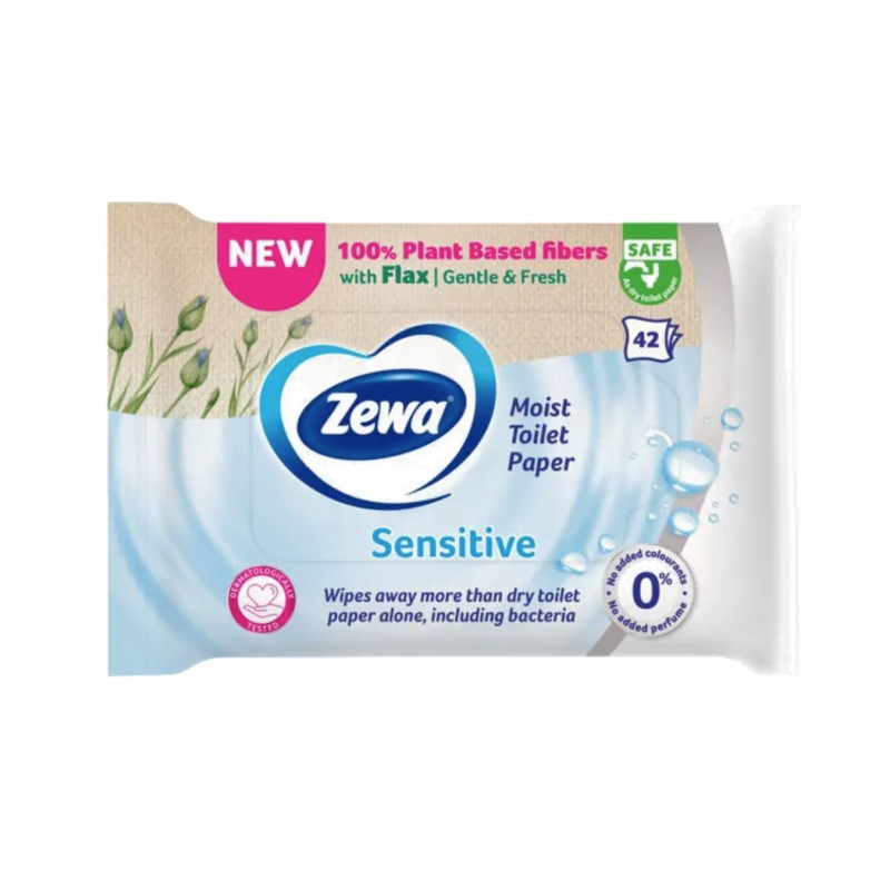 Drėgnas tualetinis popierius  Zewa   Pure 42vnt