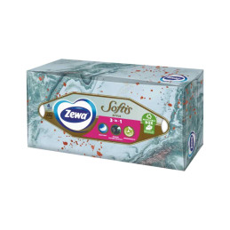 Vienkartinės nosinaitės ZEWA Softis Box 80vnt 4sluoksnių