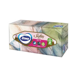 Vienkartinės nosinaitės ZEWA Softis Box 80vnt 4sluoksnių