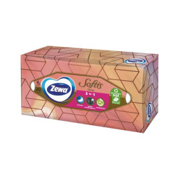 Vienkartinės nosinaitės ZEWA Softis Box 80vnt 4sluoksnių