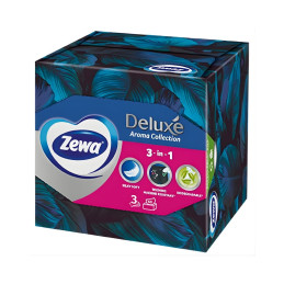 Vienkartinės kosmetinės servetėlės Zewa Deluxe Aroma Cube 60vnt