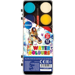 Akvarelinės spalvos 12vnt ZOO 80447