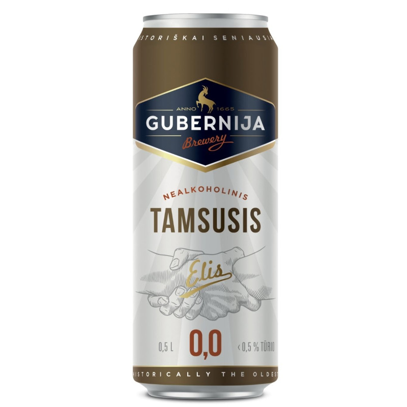 Specialios technologijos nealkoholinis alus  Gubernija ''Brown Ale''  0%  0.5l