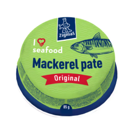 K/r atlantinių skumbrių paštetas  Zigmas  85g