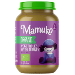 Ekologiška  Mamuko  košė daržovių ir kalakutienos nuo 6mėn.190g