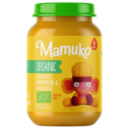 Ekologiška  Mamuko  košė morkų,moliūgų ir bulvių nuo 6mėn.190g