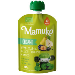 Ekologiška tyrelė  Mamuko  kriaušių,slyvų ir juodųjų serbentų nuo 4mėn.100g