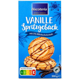 Sausainiai  Spritzgeback  su vanile ir pieniniu šokoladu, 300g