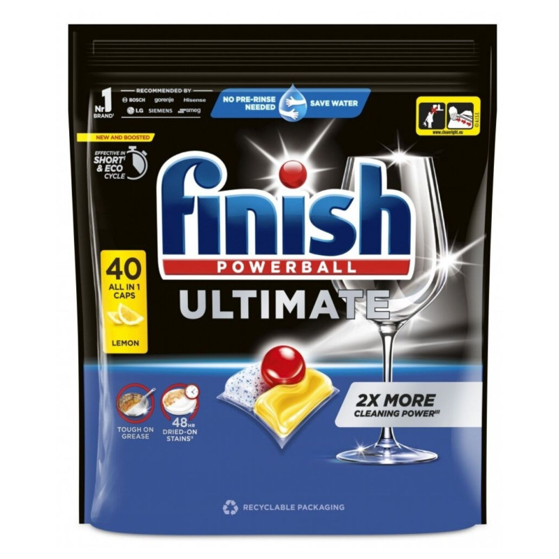 Tabletės indaplovėms  Finish  Powerball Ultimate 40vnt