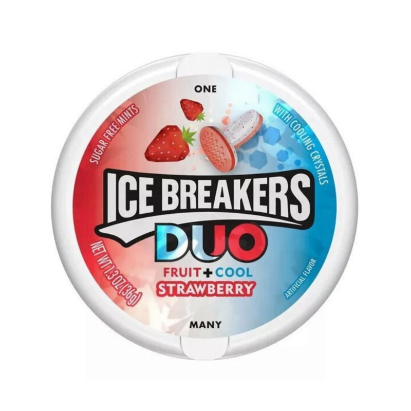 Pastilės  ICE Breakers DUO  36g, Strawberry