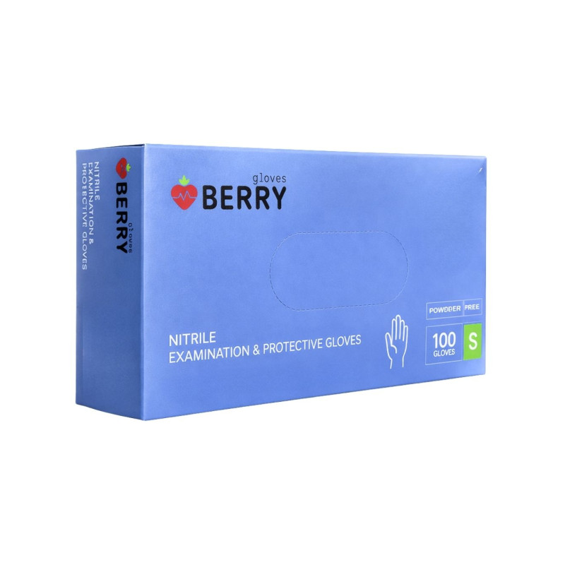 Vienkartinės nitrilinės pirštinės  Berry  S, 100vnt