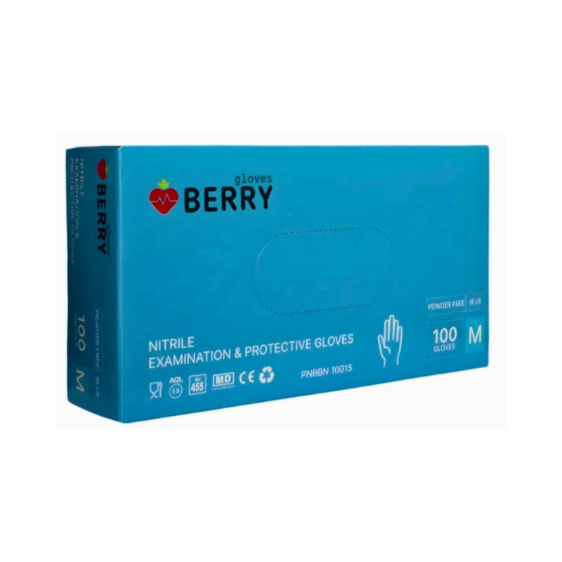 Nitrilinės pirštinės BERRY M 100vnt