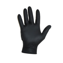 Vienkartinės nitrilinės pirštinės GlovTec juodos M 100vnt