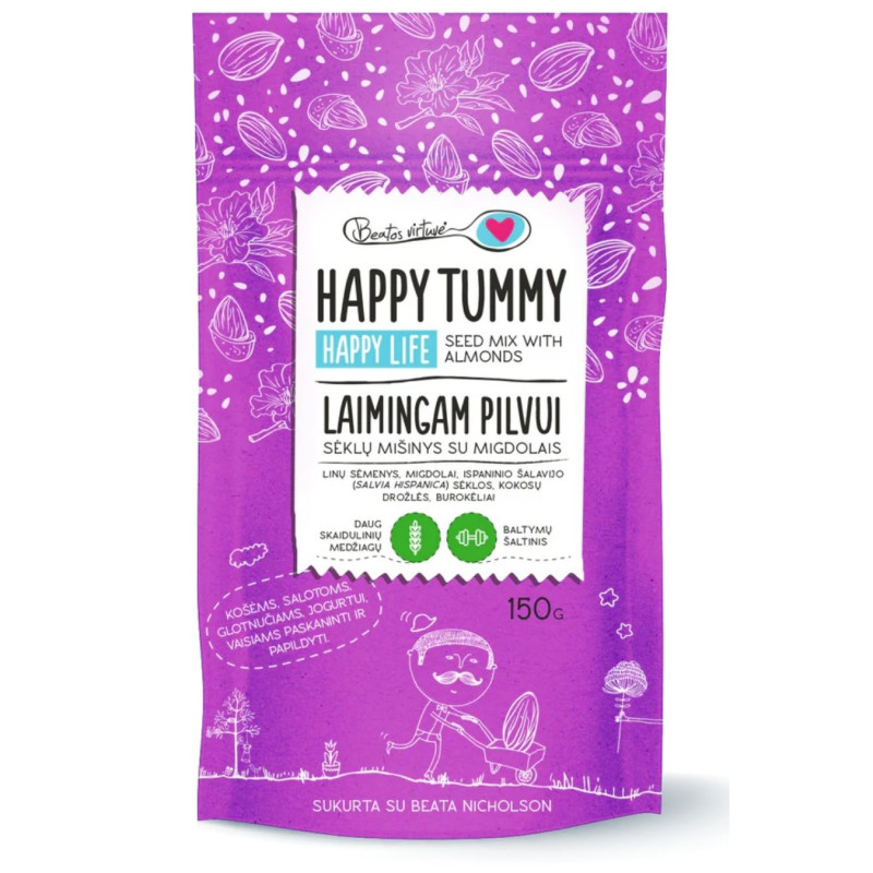 Sėklų mišinys  Beatos virtuvė  su migdolais, 150g
