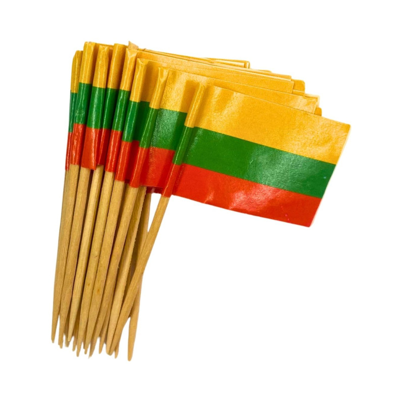 Smeigtukai sumuštiniams su Lietuvos vėliava 1 maišelis 4819