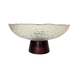 Stiklinis serviravimo indas ant kojelės