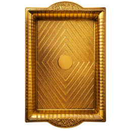 Plastikinis padėklas su dangteliu 1vnt užkandžiams  44,5 x 28,5 x 6 cm