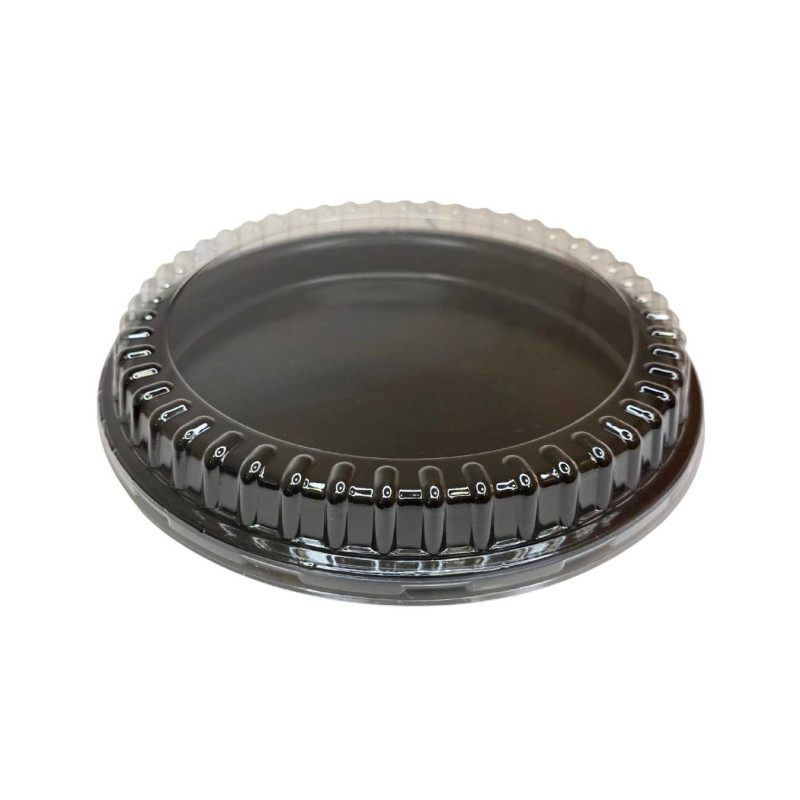 Plastikinis padėklas su dangteliu 1vnt  užkandžiams 32cm