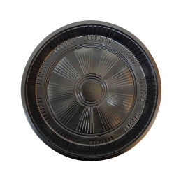 Plastikinis padėklas su dangčiu 1vnt užkandžiams 36 cm