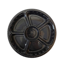 Plastikinis padėklas su dangteliu 1vnt užkandžiams  26,5 cm