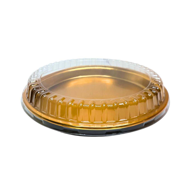 Plastikinis padėklas su dangčiu 1vnt užkandžiams 31 cm