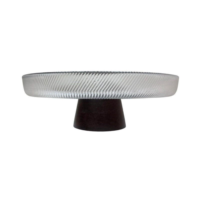 Stiklinis serviravimo indas ant kojelės