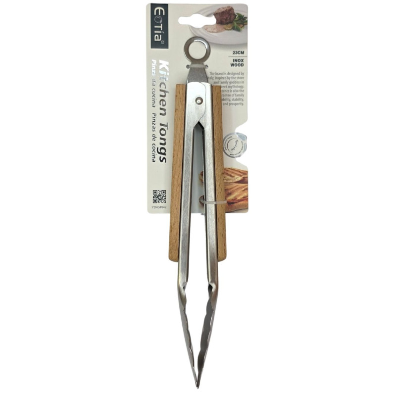 Nerūdijančio plieno virtuvės žnyplės 23 cm