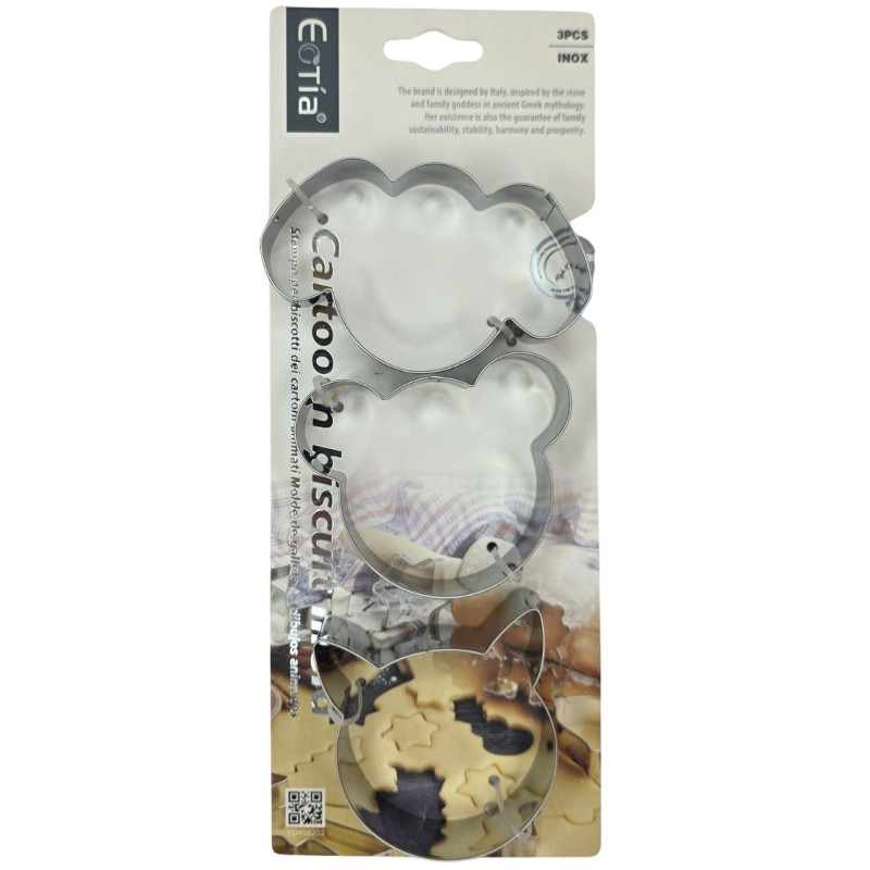 Nerūdijančio plieno formelės 3 vnt