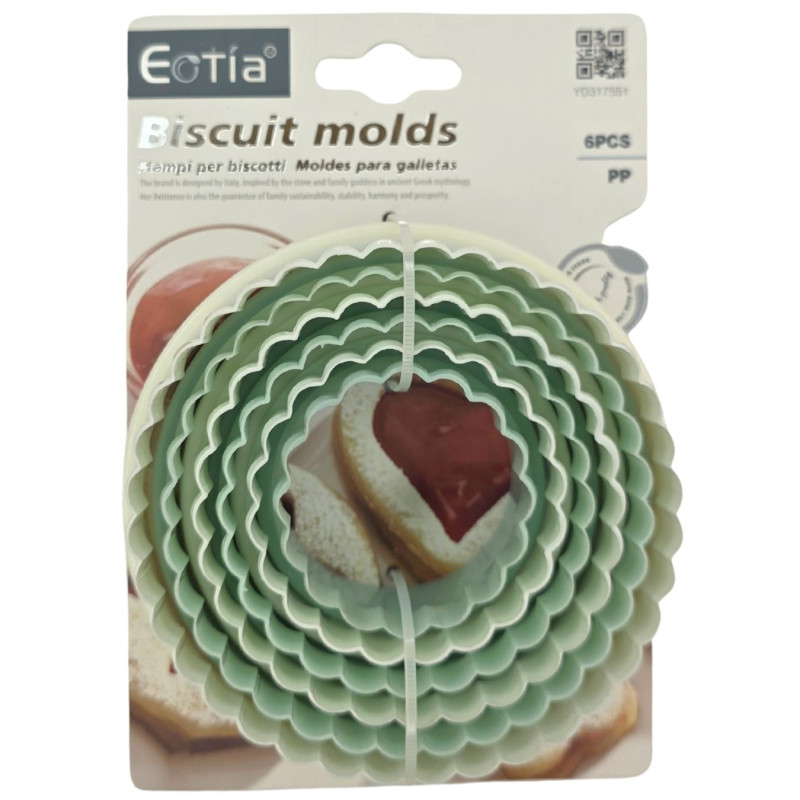 Plastikinės kepimo formelės 6vnt