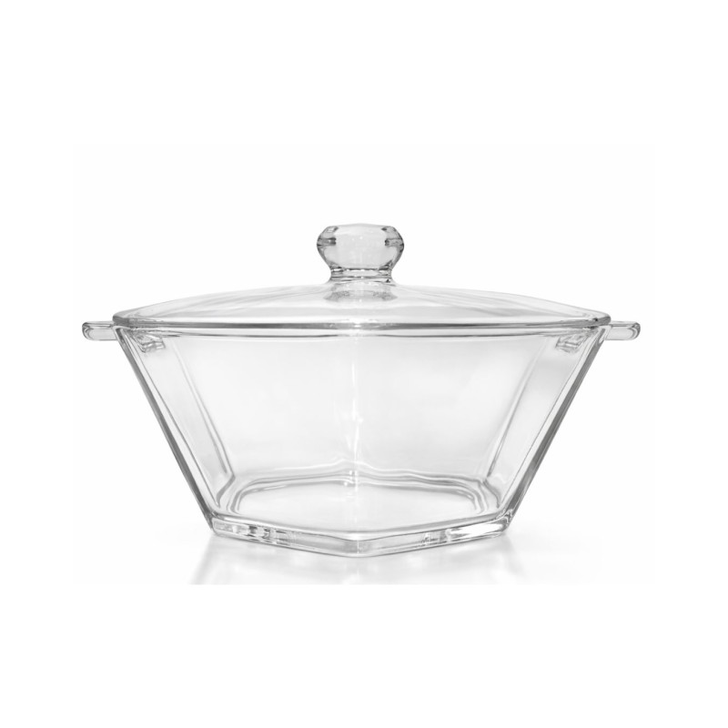 Stiklinis indas su dangčiu