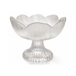 Stiklinis serviravimo indas ant kojelės