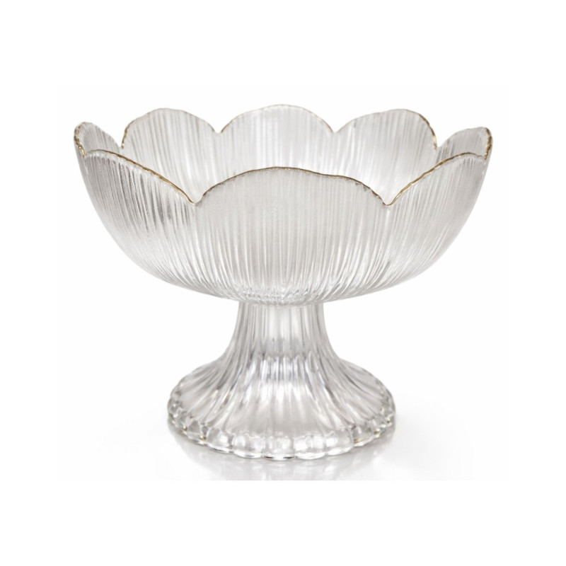 Stiklinis serviravimo indas ant kojelės