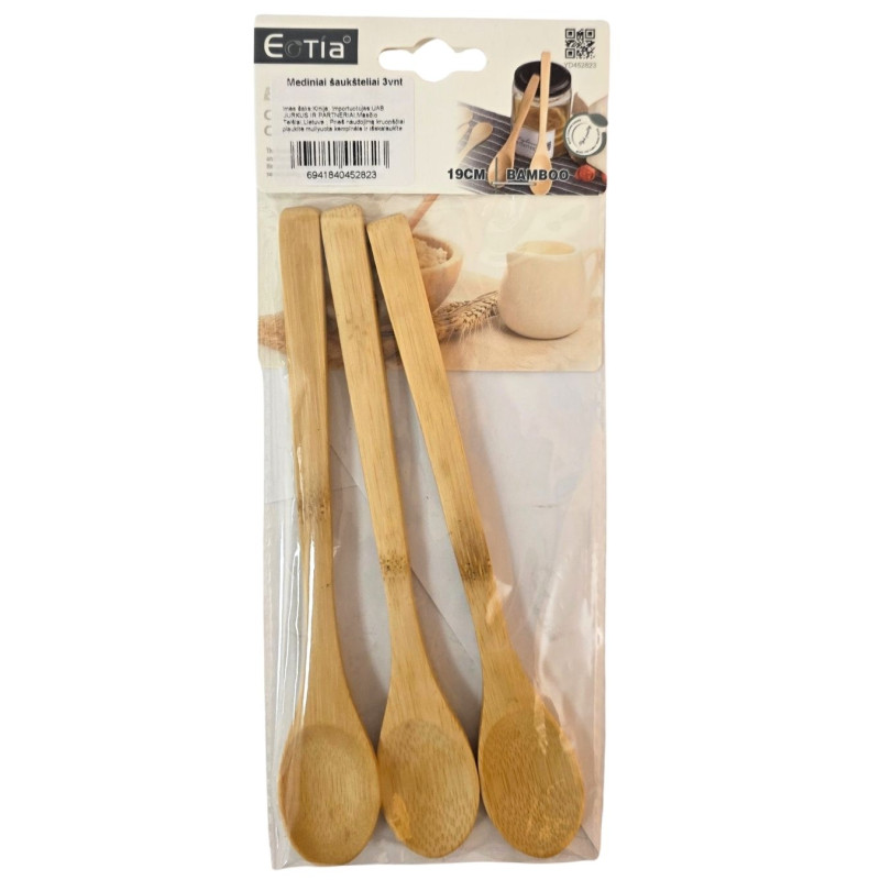 Mediniai šaukšteliai 3vnt